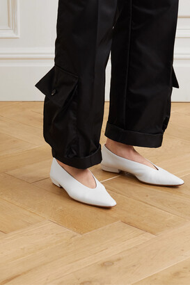 Bottega Veneta Leather Ballet Flats - White