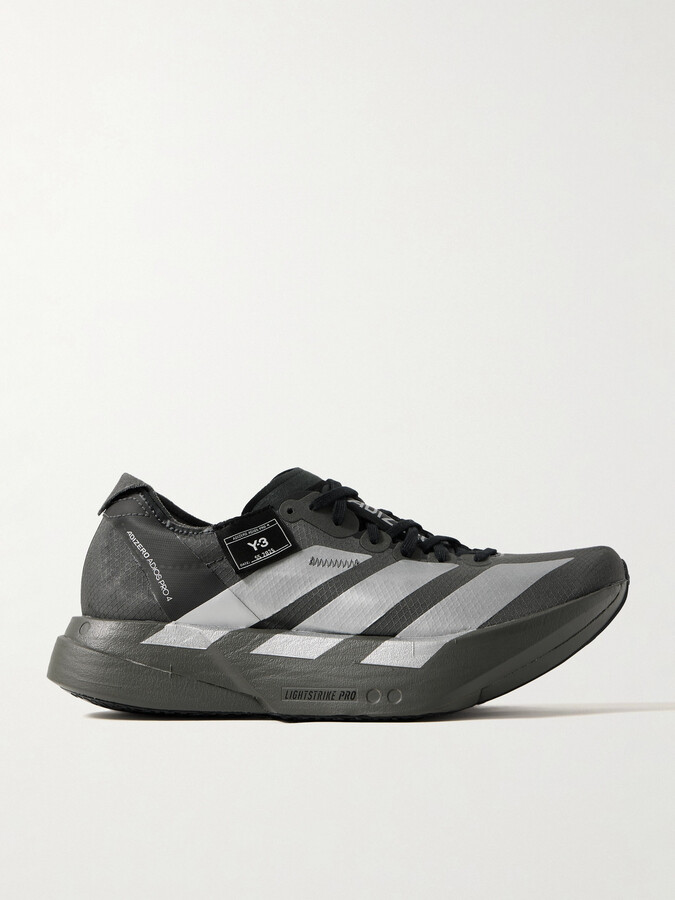adidas + Y-3 Adizero Adios Pro 4 Rubber-trimmed Ripstop Sneakers - Black