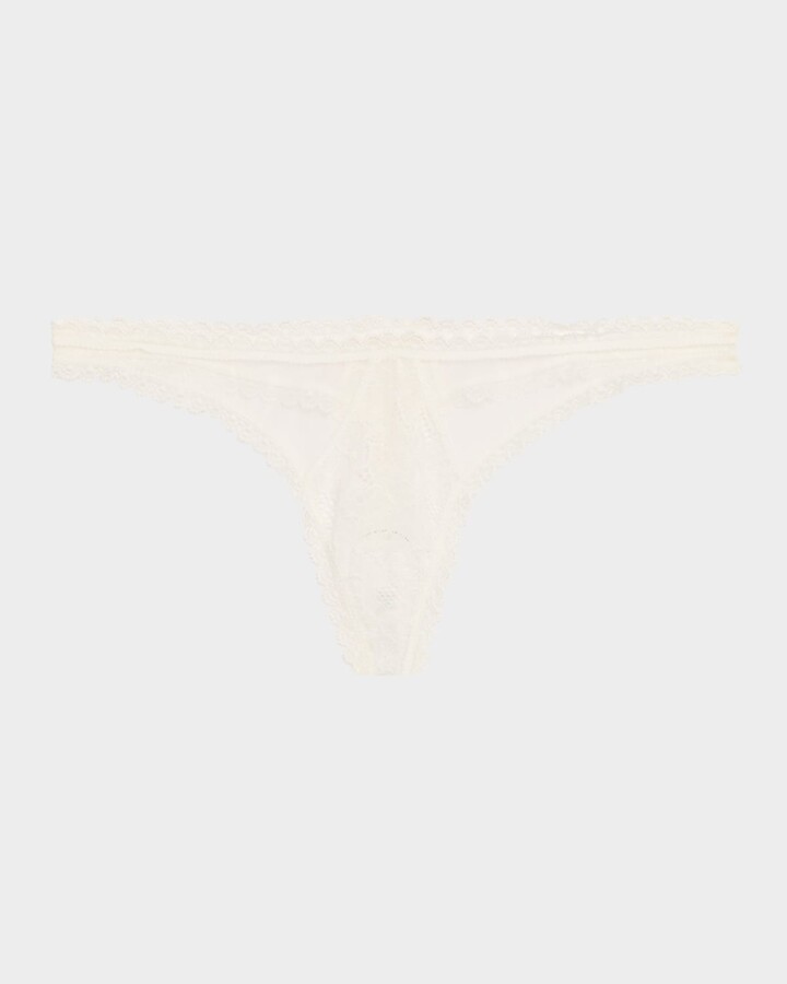Dahlia Scalloped Lace Thong