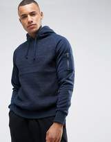 Thumbnail for your product : Brave Soul Overhead Textured Hoodie With Zip Detail