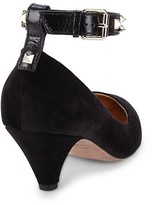 Thumbnail for your product : Valentino Garavani Rockstud Ankle-Strap Suede Pumps