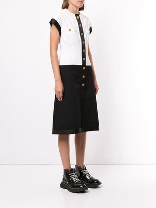 Chanel Pre Owned two-tone CC dress