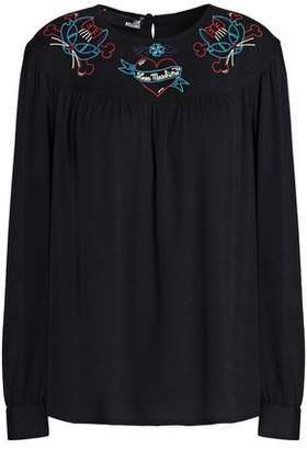 Love Moschino Embroudered Crepe Top