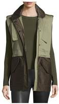 Thumbnail for your product : Rag & Bone Kinsley Cotton Colorblock Vest, Army Green