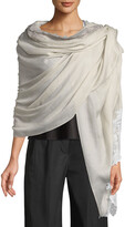 Thumbnail for your product : Bindya Accessories Wool-Silk Scarf w/ Mixed Lace Trim