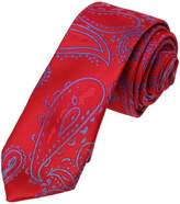 Thumbnail for your product : Grey Blue Valentines Gift Woven Microfiber Skinny Tie Patterned Thanksgiving Day Slim Neckwear By Dan Smith