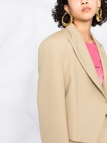Thumbnail for your product : Stella McCartney Padded-Shoulder Cropped Blazer