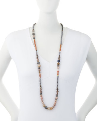 Nakamol Long Freshwater Pearl, Agate & Crystal Necklace, Multi