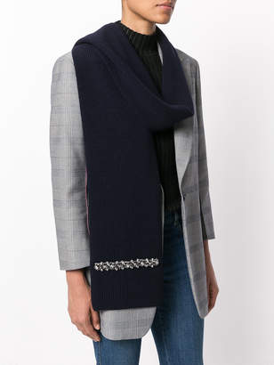 No.21 embellished knit scarf