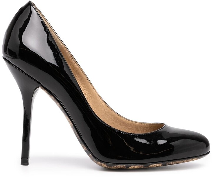 Black Round Toe Pump Heels | Shop the world's largest collection of fashion  | ShopStyle UK
