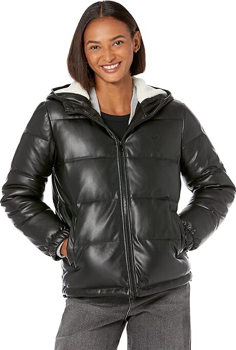 Black Leather Faux Leather Jackets with Cash Back | ShopStyle