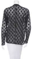 Thumbnail for your product : Maje Diamond Patterned Long Sleeve Top