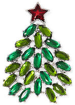 Thumbnail for your product : JCPenney MONET JEWELRY Monet Green Stone Silver-Tone Christmas Tree Pin