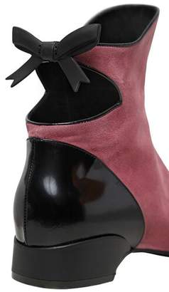 20mm Take A Bow Suede & Leather Boots