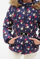 Thumbnail for your product : Forever 21 FOREVER 21+ Girls Hooded Floral Puffer Jacket (Kids)