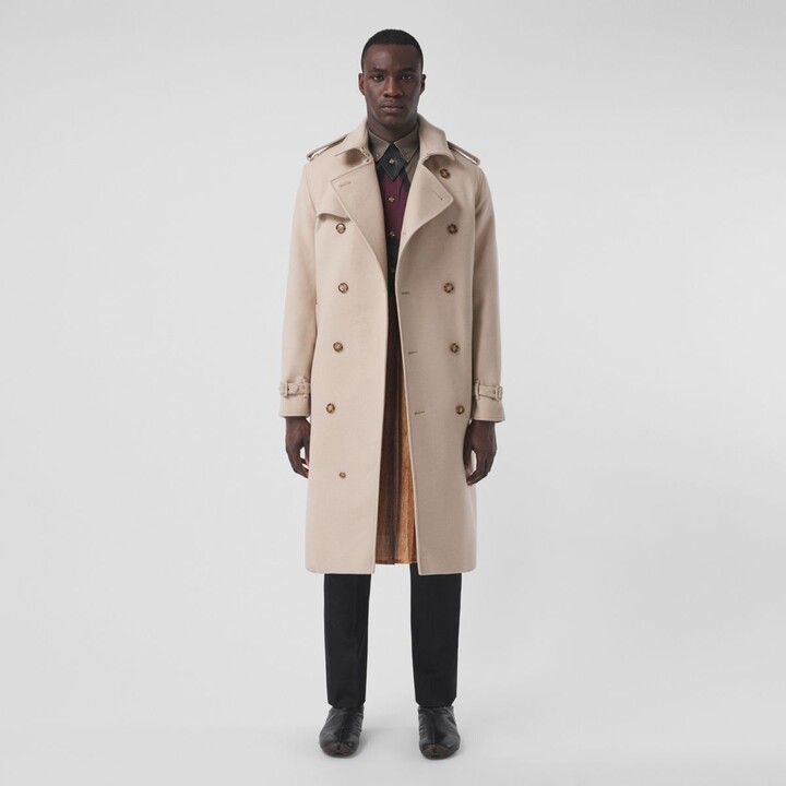 Burberry Camel Hair Wool Reconstructed Trench Coat - ShopStyle