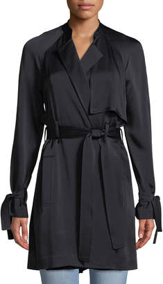 A.L.C. Kendall Tie-Waist Silk Trench Coat