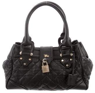 Burberry Padlock Quilted Handle Bag