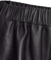 Thumbnail for your product : H&M Wide-leg Leather Pants - Black - Ladies