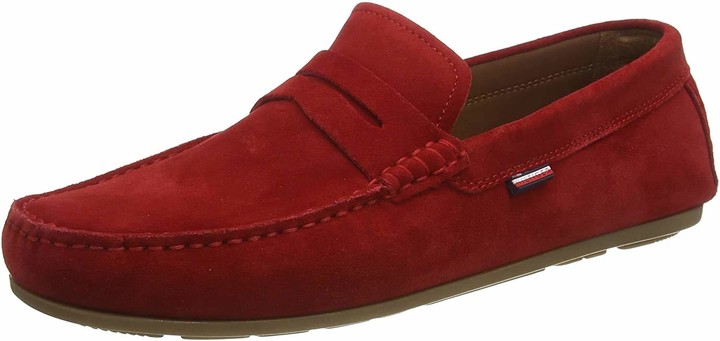 tommy hilfiger loafers red