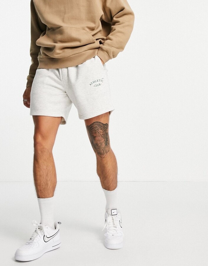 Jack and Jones Originals loose fit sweat shorts with small logo in light  gray - ShopStyle