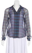 Thumbnail for your product : Theyskens' Theory Printed Long Sleeve Button-Up