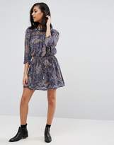 Thumbnail for your product : Vero Moda Karin Drop Waist Lace Panel Dress
