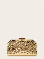 Thumbnail for your product : Shein Metallic Textured Evening Chain Bag