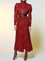 Thumbnail for your product : Alessandra Rich LEOPARD SILK JACQUARD DRESS