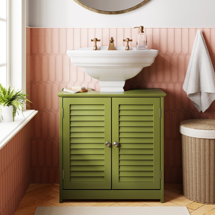 Dunelm Cerelia Under Sink Unit Moss Green - ShopStyle Bath Accessories