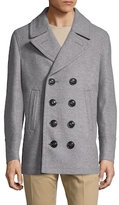 Thumbnail for your product : Burberry Kirkham Wool Double Breasted Peacoat