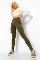 Thumbnail for your product : boohoo Cargo Utility Pocket Ponte Leggings