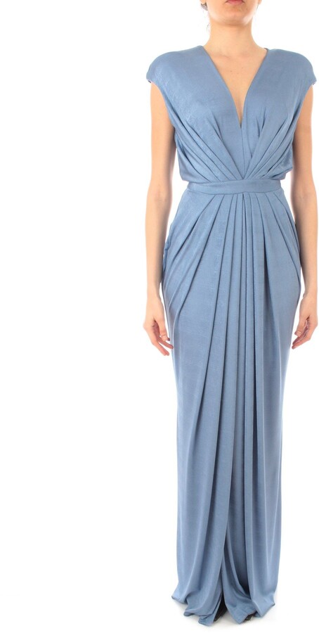 Atelier Legora Womens Light Blue Viscose Dress - ShopStyle