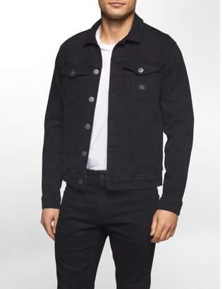 Calvin Klein dark coated button front jacket