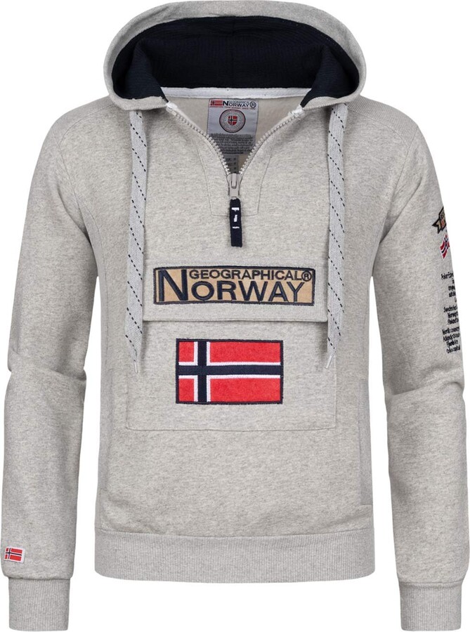 Geographical Norway Gymclass Men - Men's Kangaroo Pocket Hoodie -  Sweatshirt Logo Pullover Hoody Warm Long Sleeve - Ideal Men's Gift Spring  Summer Autumn Winter (Light grey L) - ShopStyle