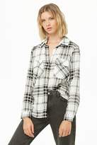 Thumbnail for your product : Forever 21 Plaid Curved Hem Shirt