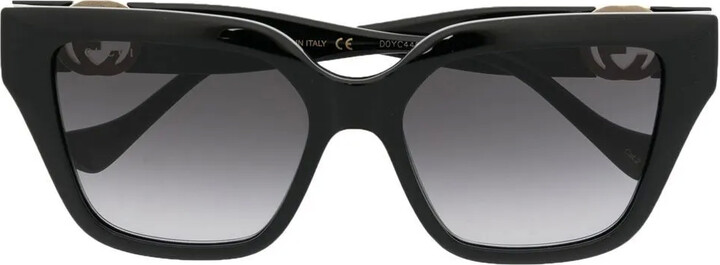 Gucci Eyewear Logo Square-Frame Sunglasses