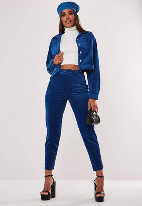 Missguided Hayden Williams X Blue Co Ord Cord Jacket