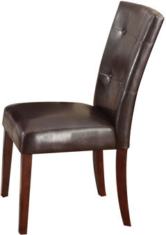 Lark Manor Espresso Synthetic Leather & Walnut Finish Side Chair,Set Of 2