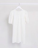 Thumbnail for your product : And other stories & organic cotton embroidered smock dress in white
