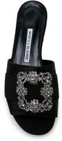 Thumbnail for your product : Manolo Blahnik embellished buckle slides