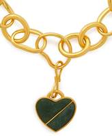 Thumbnail for your product : Lizzie Fortunato Porto Heart Gold Plated Necklace - Womens - Green