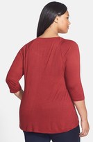 Thumbnail for your product : Lucky Brand Beaded Scoop Neck Top (Plus Size)