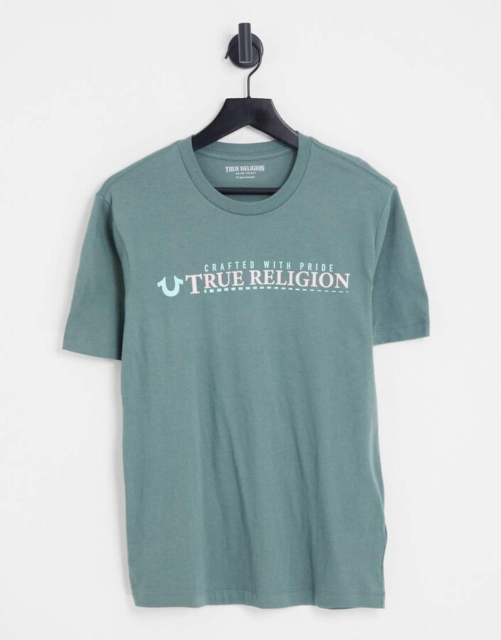 True Religion t-shirt with print in green