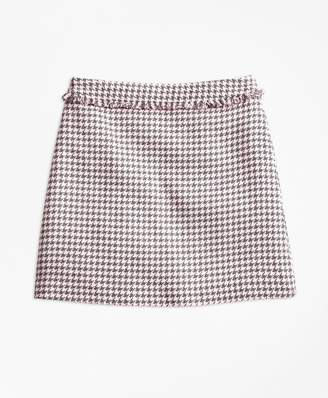 Brooks Brothers Girls Cotton Blend Houndstooth Tweed Skirt