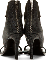 Thumbnail for your product : Helmut Lang Black Textured Leather Diazo Heels