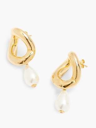 Rosantica Canasta Pearl-embellished Drop Earrings - Pearl