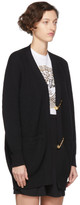 Thumbnail for your product : Versace Black Wool Safety Pin Cardigan