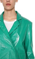 Thumbnail for your product : Drome Cropped Crackled Leather Jacket