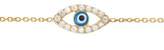 Thumbnail for your product : House of Fraser Lucky Eyes Yellow Gold Vermeil Evil Eye Bracelet